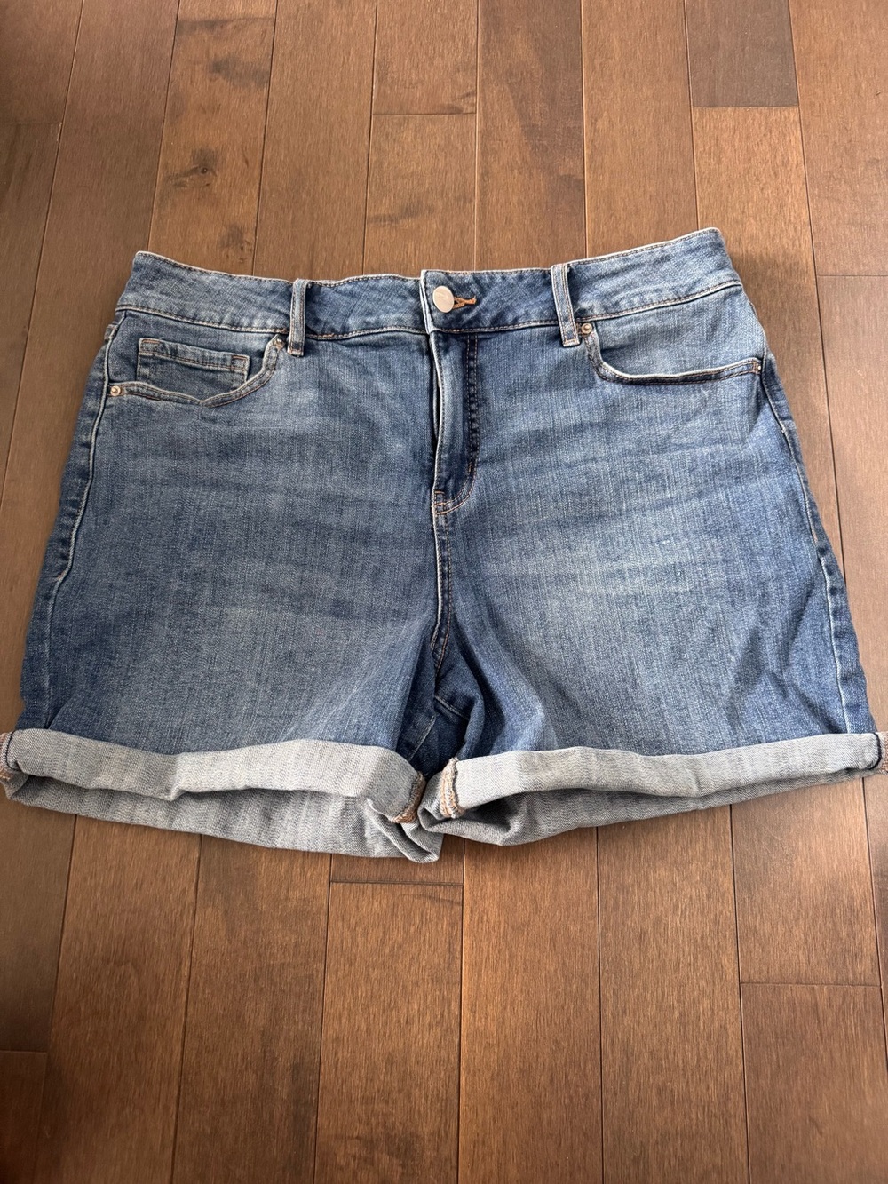 Ricki's Medium Blue Rolled-Cuff Denim Shorts